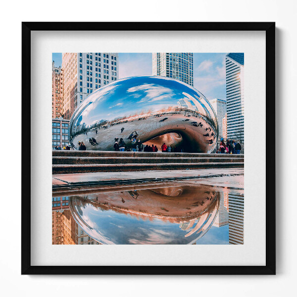 Tablou living cu rama unic Poarta Norilor din Chicago