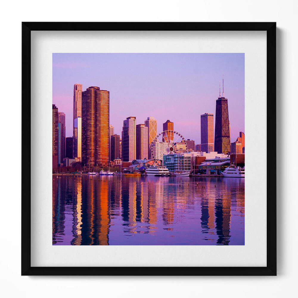 Tablou rama unic Vedere a zgârie-norilor din SUA