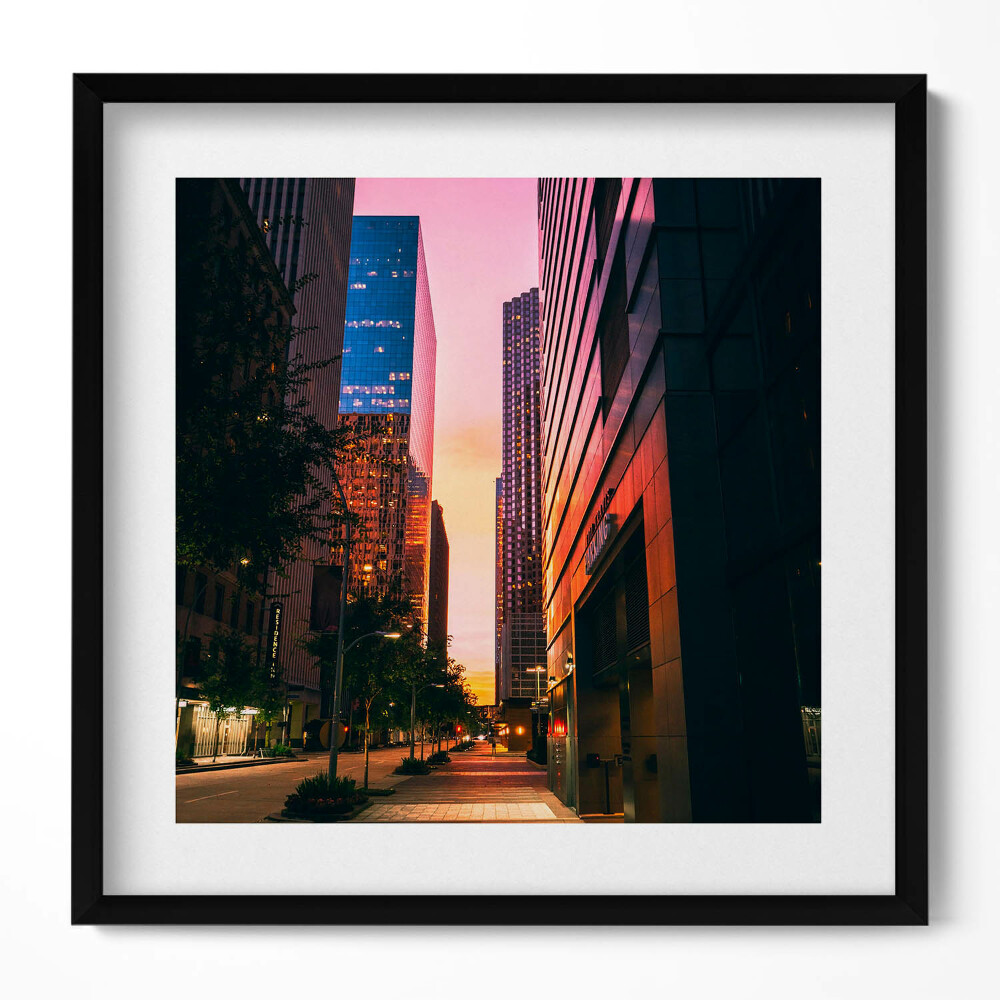 Tablou rama unic Stradă goală în Houston