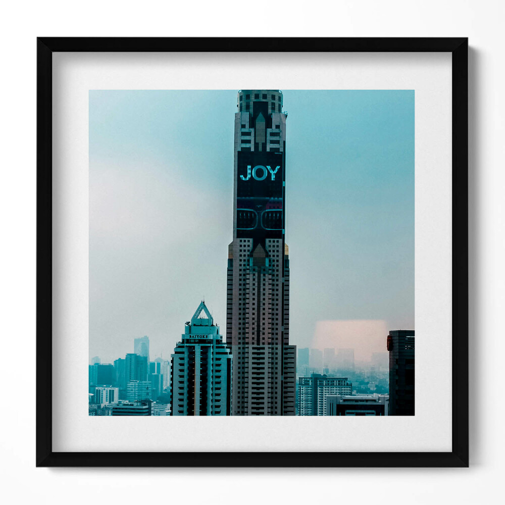 Tablou living cu rama unic Turnul Baiyoke din Thailanda