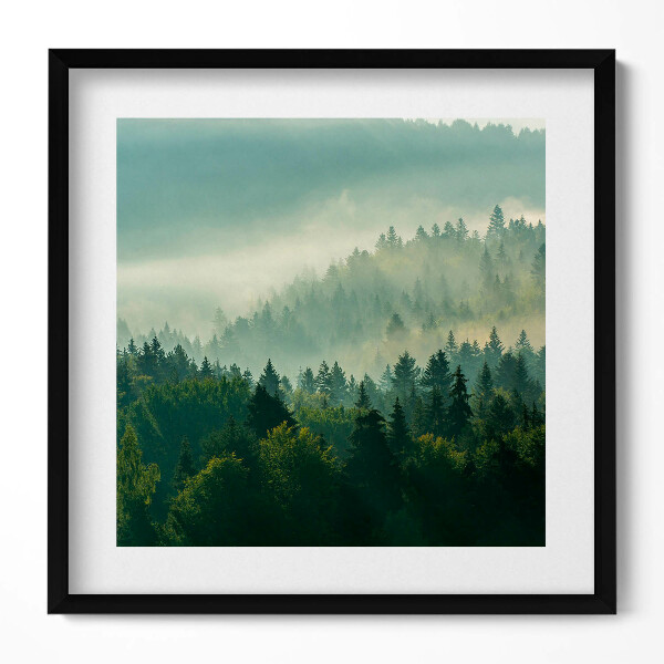 Tablou living cu rama unic Sunrise Beskids