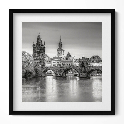 Tablou rama unic Vedere a Podului Carol din Praga