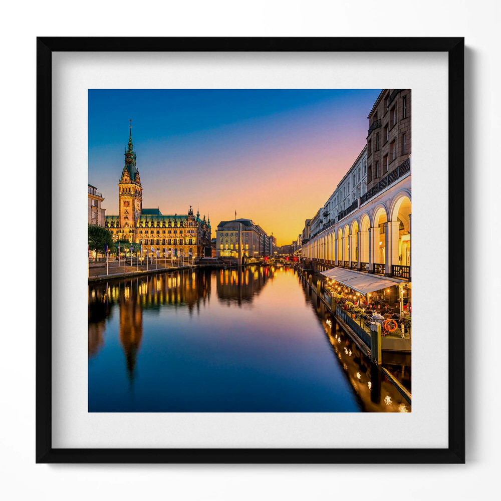 Tablou living cu rama unic Primăria orașului Hamburg, Germania