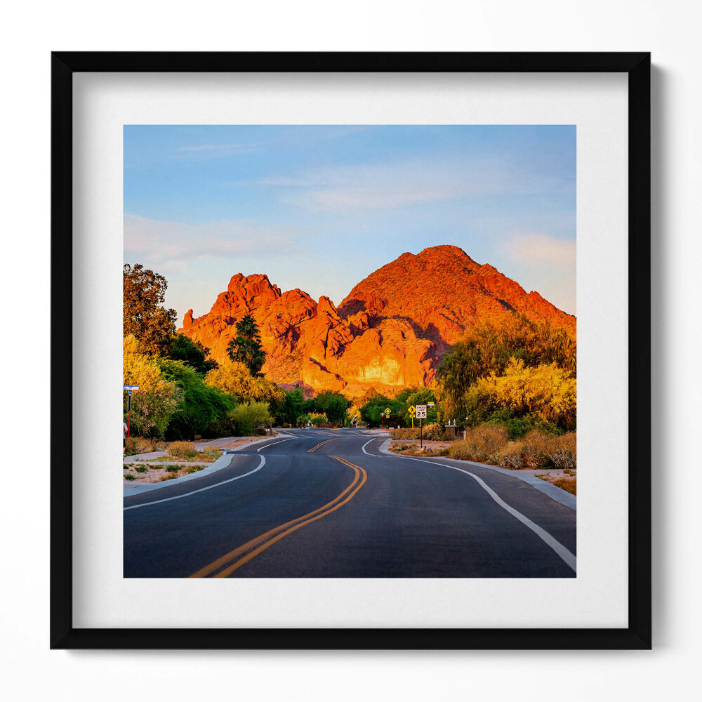 Tablou living cu rama unic Vedere a Muntelui Camelback