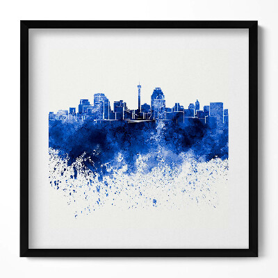 Tablou rama unic Panoramă a acuarelelor din San Antonio