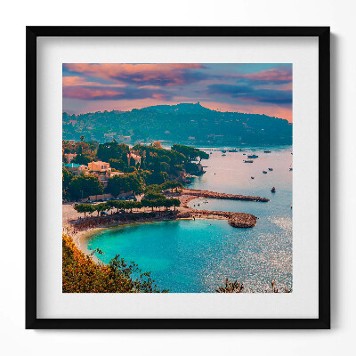 Tablou rama unic Vedere a Rivierei Franceze