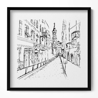 Tablou rama unic Desen al orașului Provence