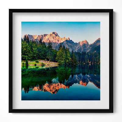 Tablou living cu rama unic Peisaj lacustru