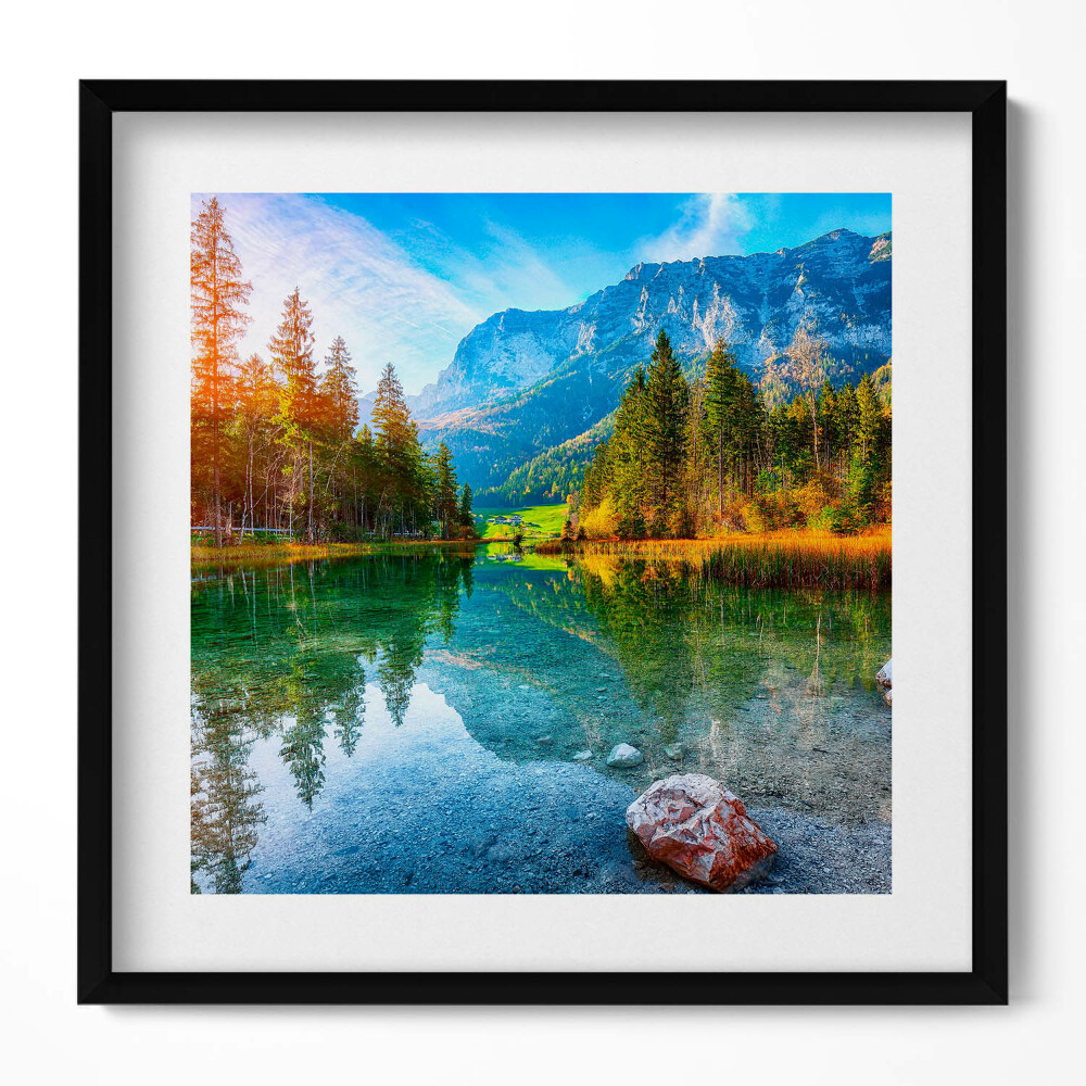 Tablou living cu rama unic Peisajul Munților Râului