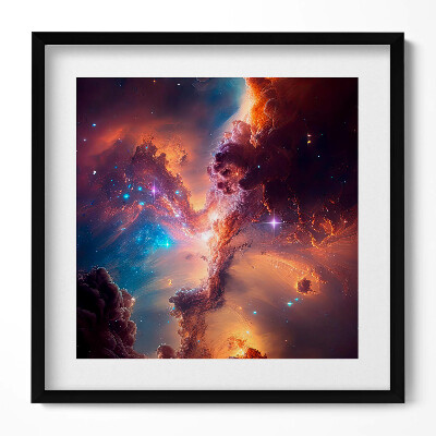 Tablou living cu rama unic Stelele lumii spațiu