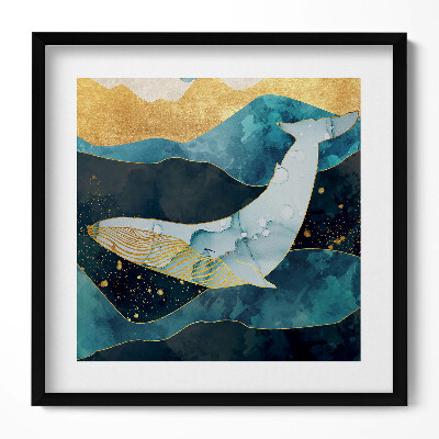 Tablou rama unic Balenă abstractă