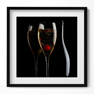 Tablou rama unic Pahare de șampanie