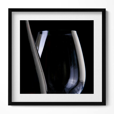 Tablou rama unic Un pahar și o sticlă