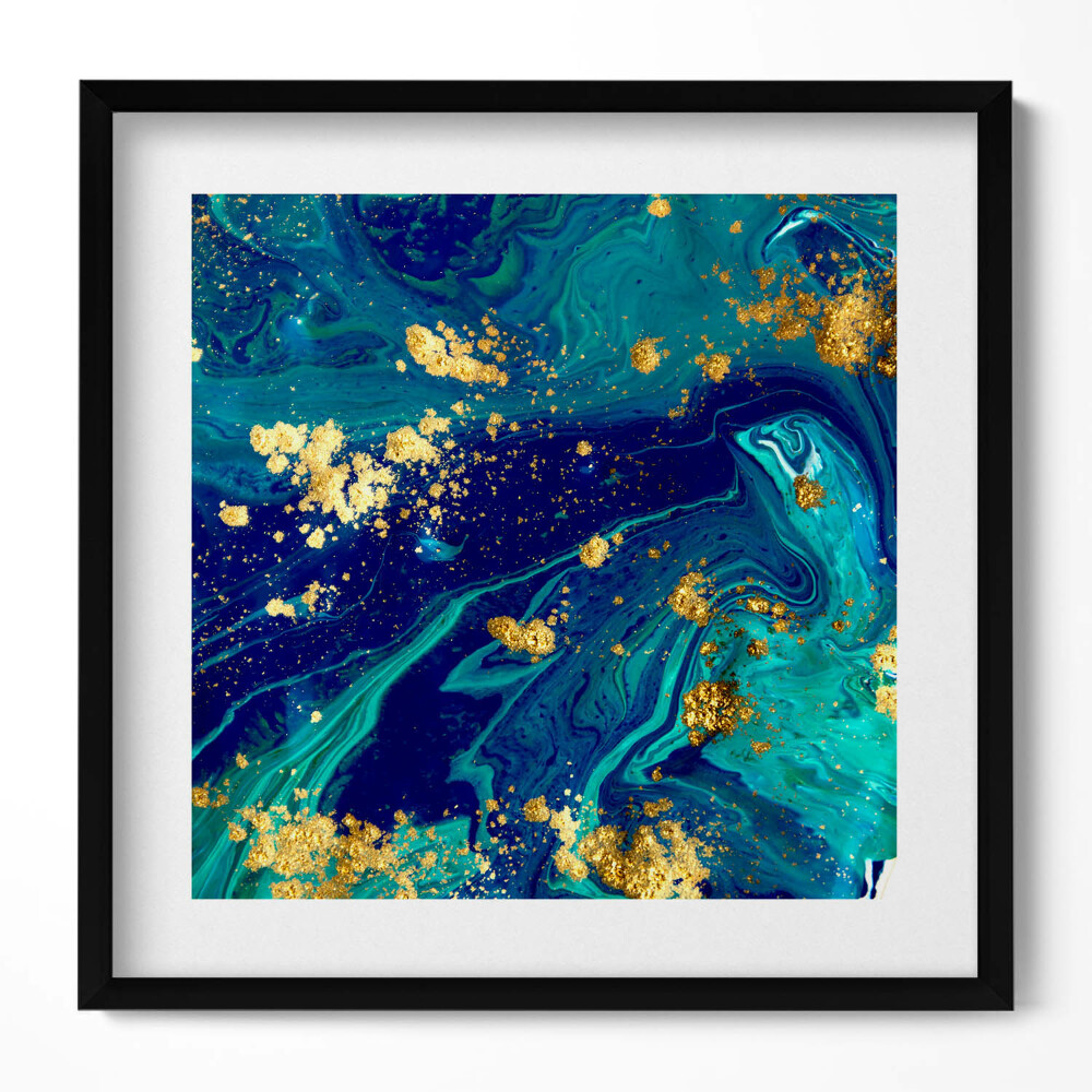 Tablou rama unic Abstracție cu aur