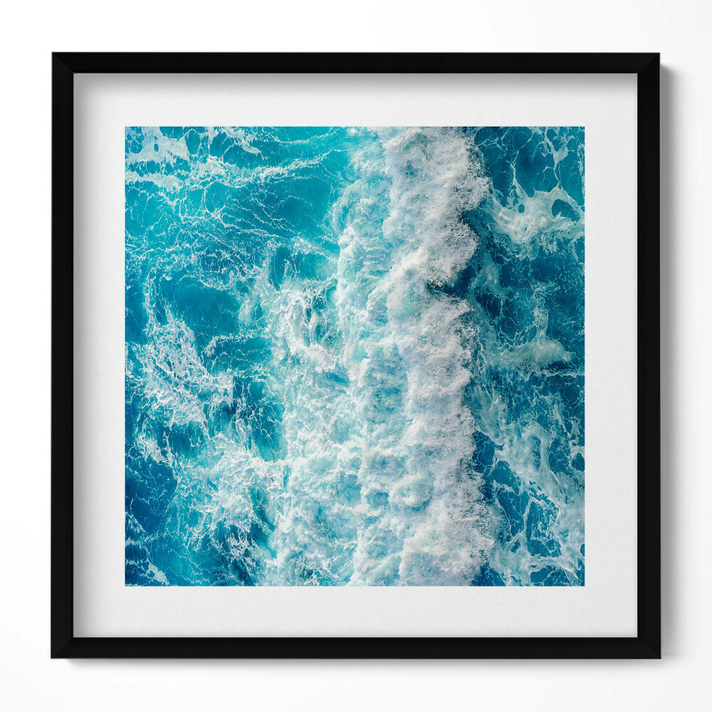 Tablou living cu rama unic Vedere aeriană a unui val oceanic