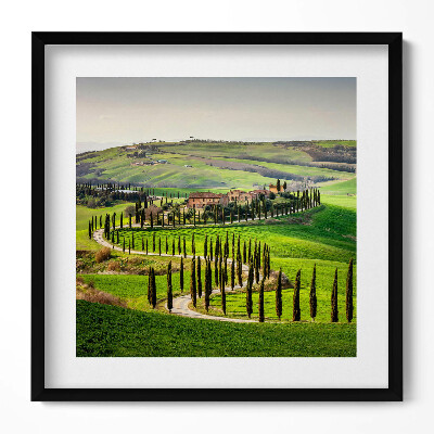 Tablou living cu rama unic Peisaj cu atmosferă italiană