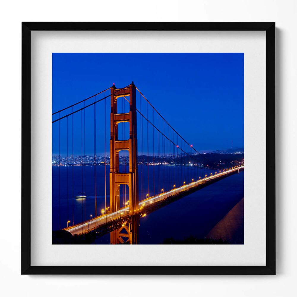 Tablou living cu rama unic Vedere a podului Golden Gate