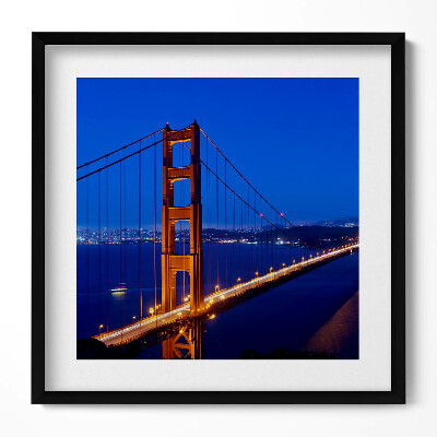 Tablou living cu rama unic Vedere a podului Golden Gate