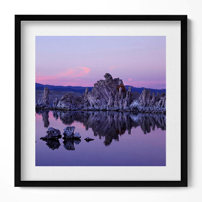 Tablou rama unic Reflexia rocilor în apă