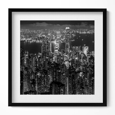 Tablou living cu rama unic Vedere a orașului noaptea