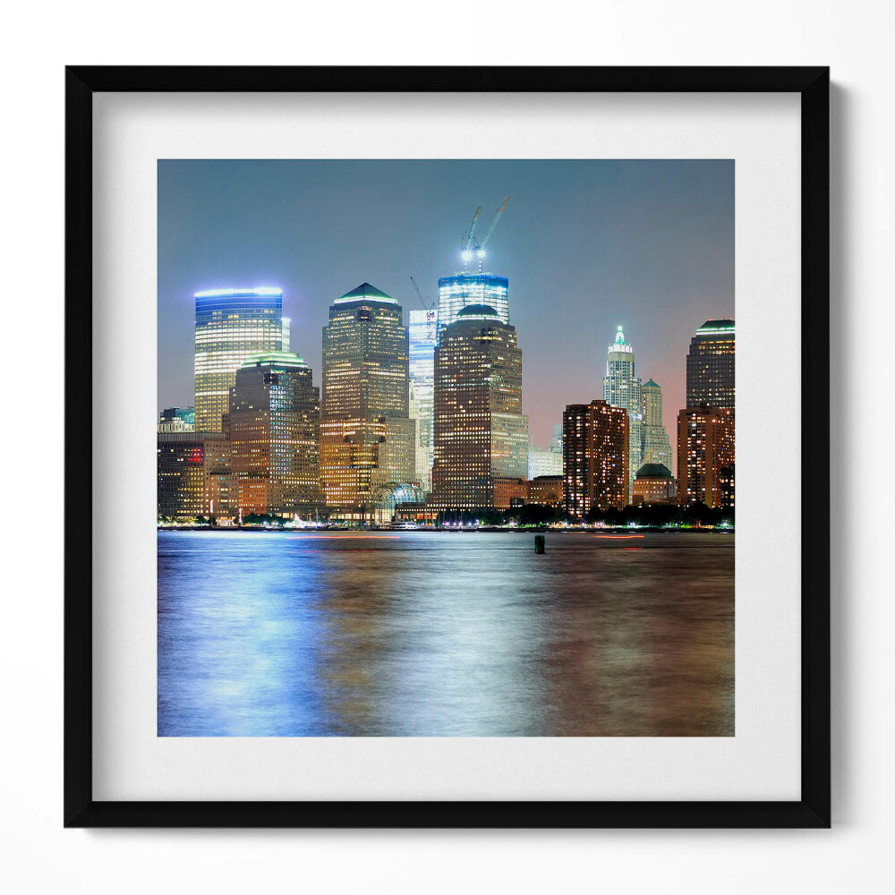 Tablou rama unic Panoramă a orașului noaptea