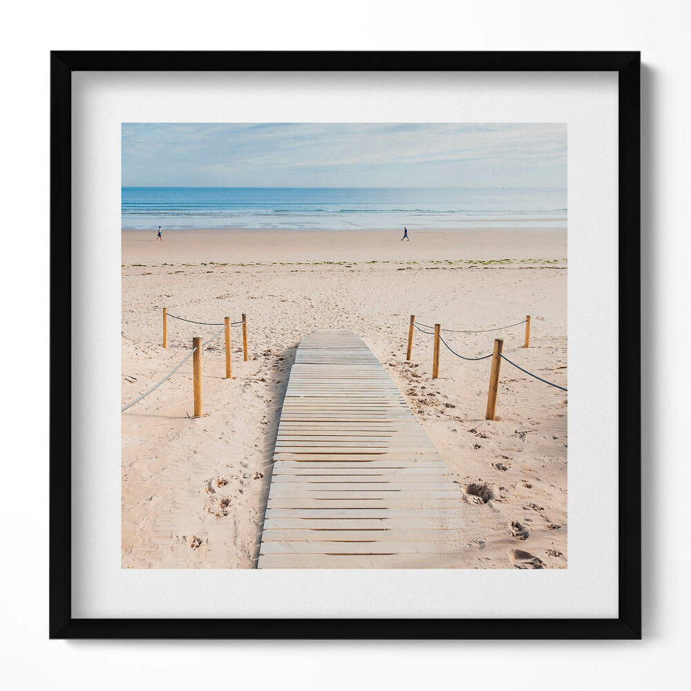 Tablou rama unic Cale de lemn pe nisip