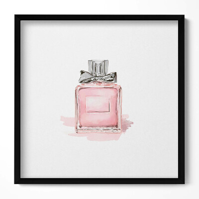 Tablou rama unic Parfum roz cu fundă