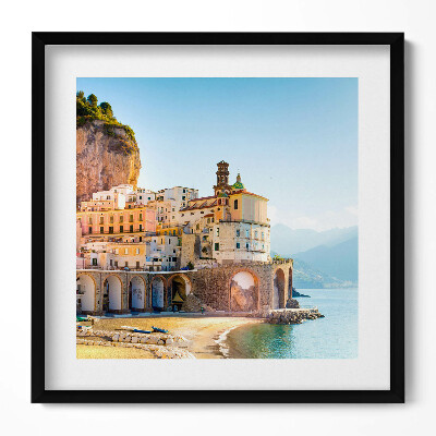 Tablou rama unic Coastă cu plajă și mare Italia