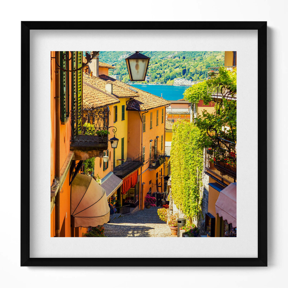 Tablou rama unic Stradă pitorească a unui oraș italian