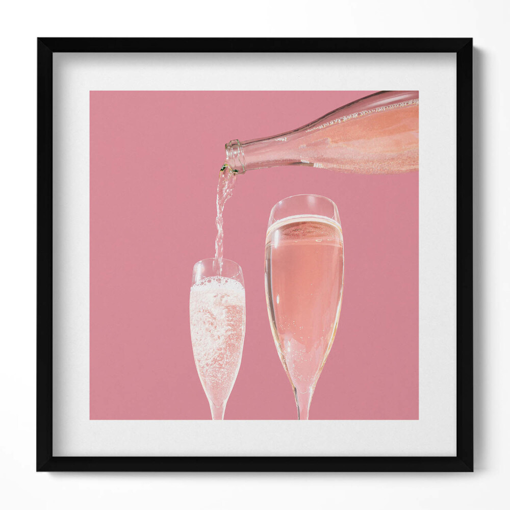 Tablou rama unic Șampanie roz glamour