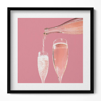 Tablou rama unic Șampanie roz glamour