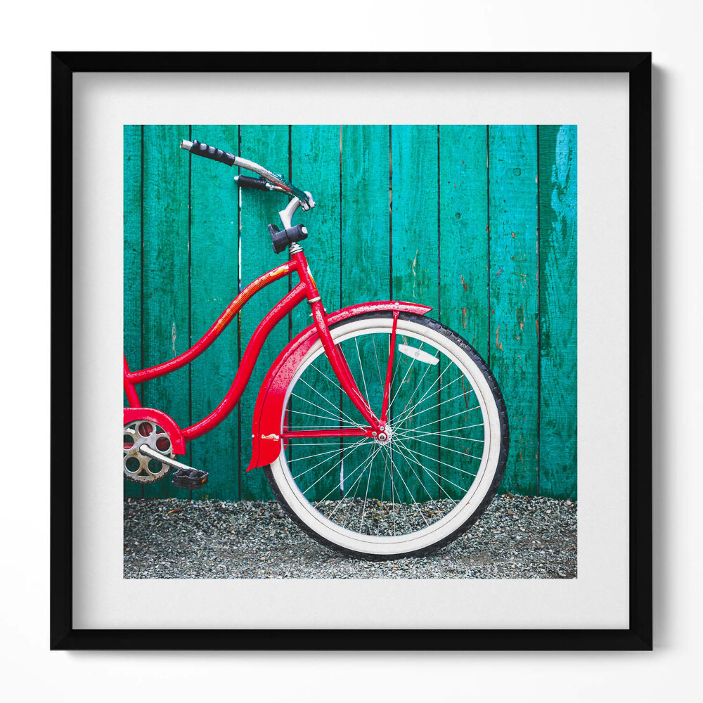 Tablou rama unic Bicicletă roșie