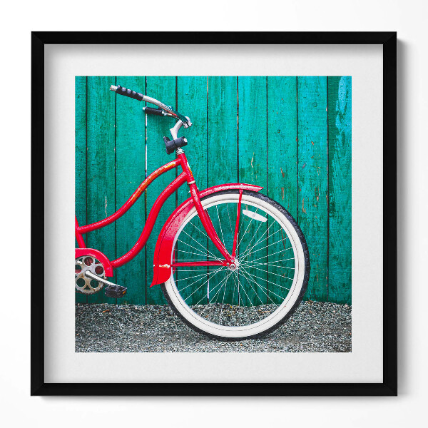 Tablou rama unic Bicicletă roșie