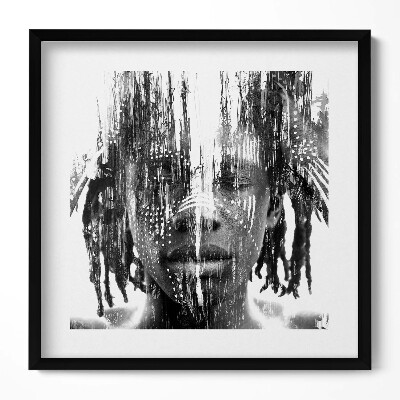 Tablou living cu rama unic Ilustrație a unui african indigen