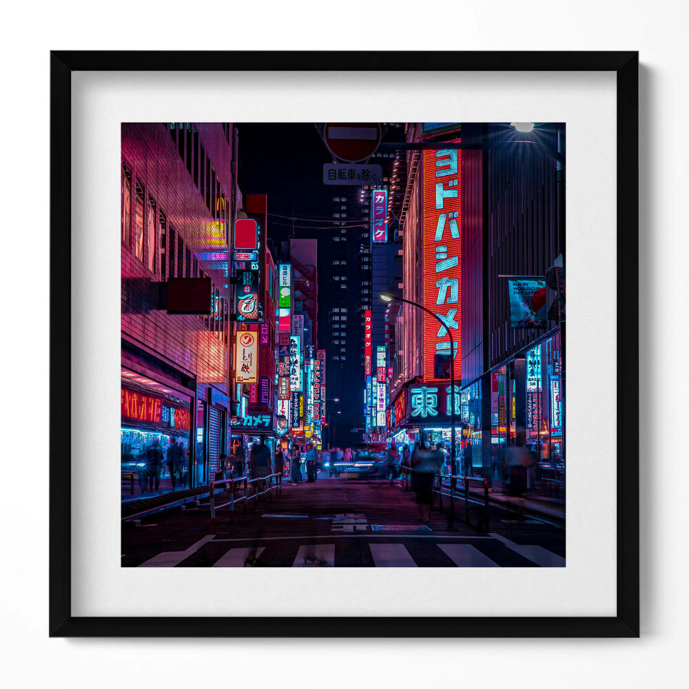 Tablou rama unic oraș asiatic noaptea