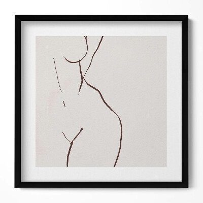 Tablou living cu rama unic Siluetă feminină liniară