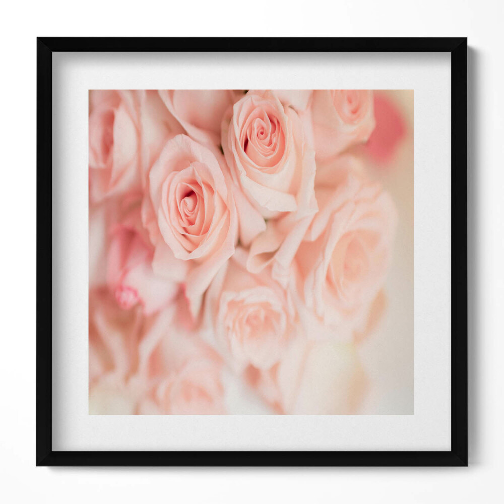 Tablou living cu rama unic Buchet romantic de trandafiri