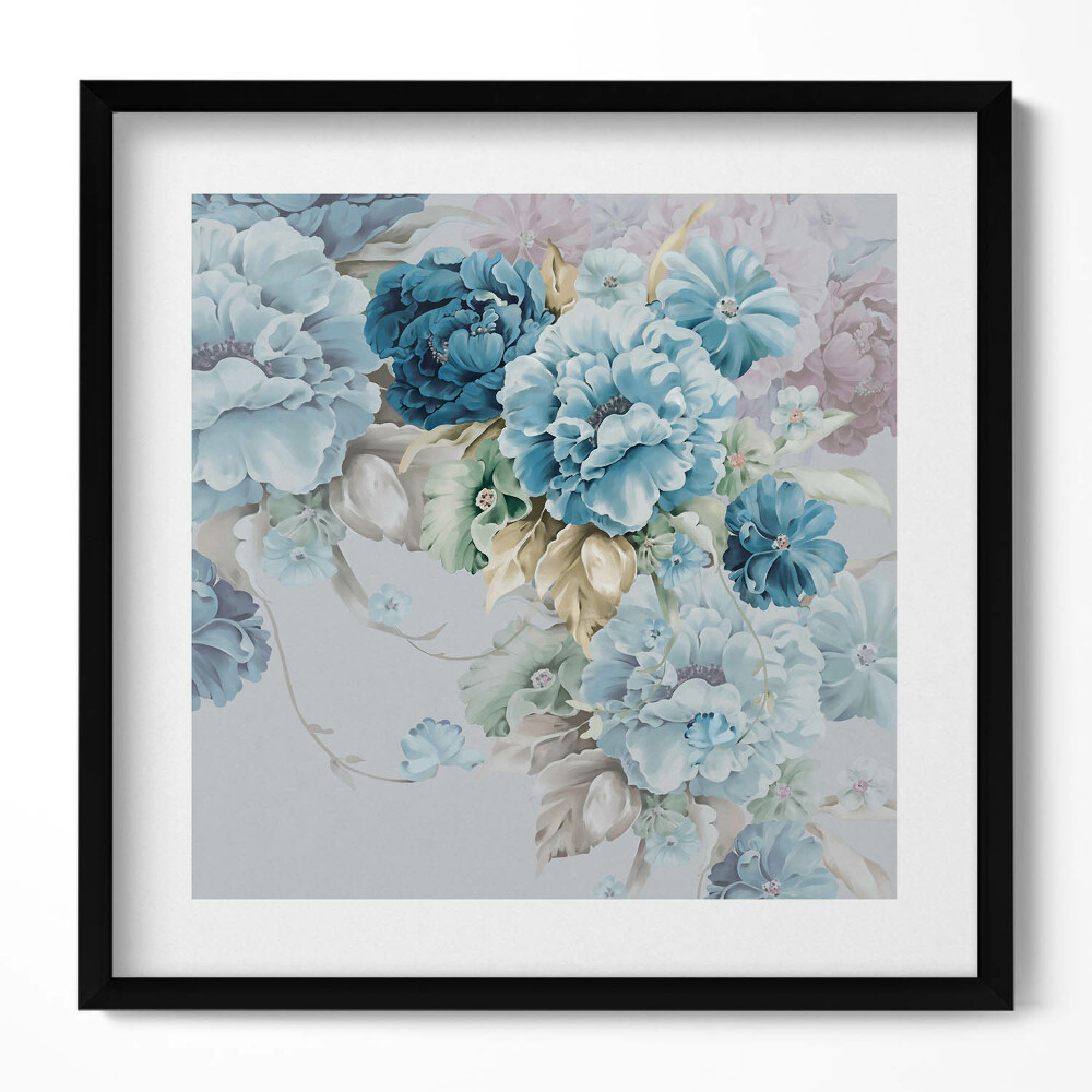 Tablou rama unic O pictură cu flori delicate de bujor