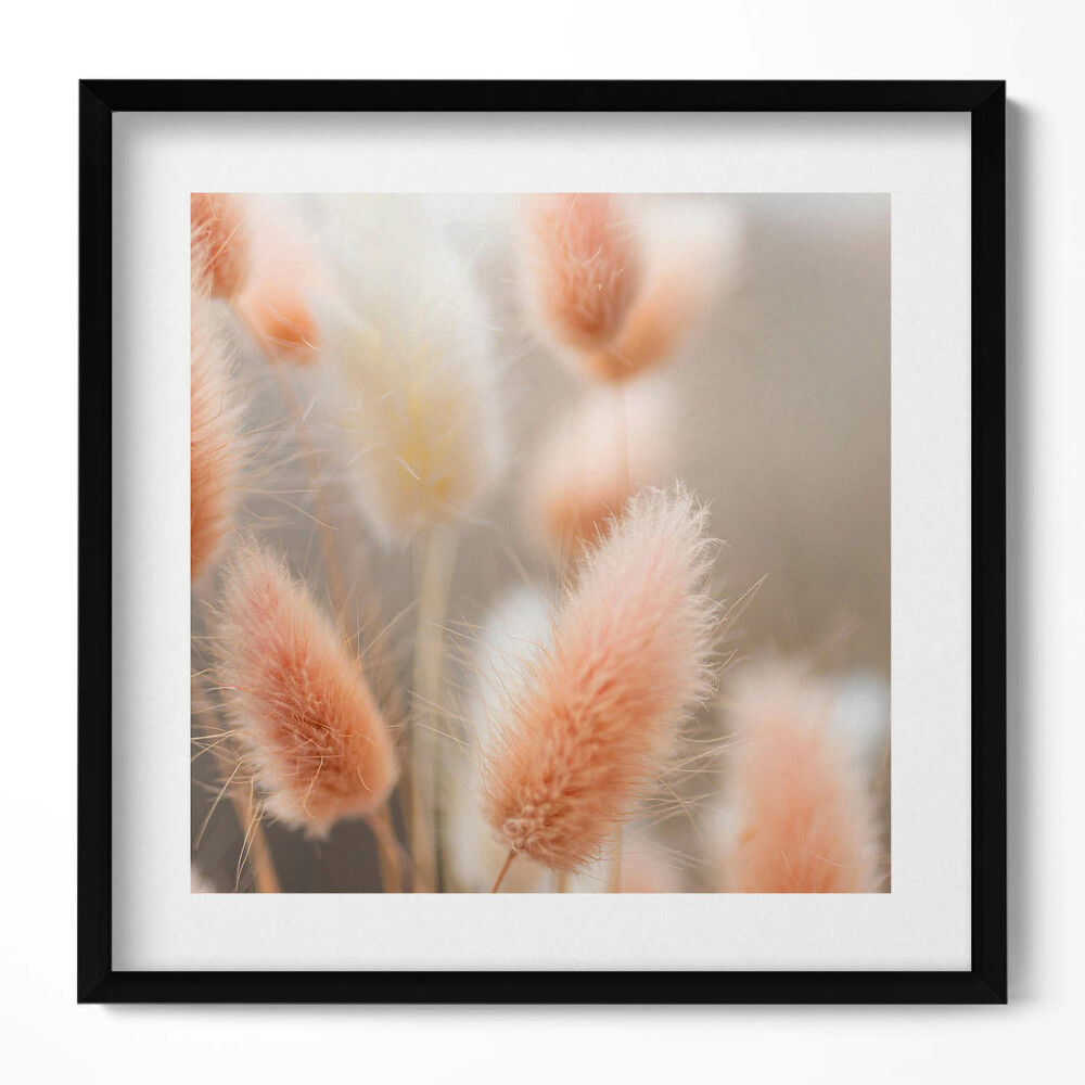 Tablou living cu rama unic Ierburi boho pufoase și delicate