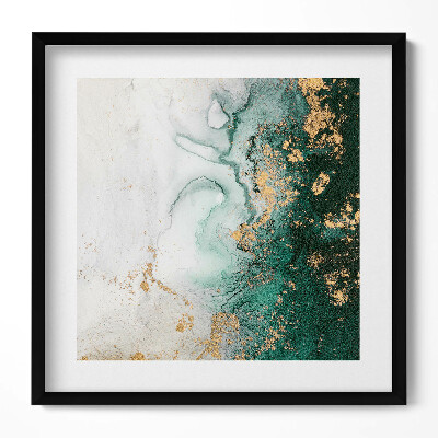 Tablou living cu rama unic Compoziție abstractă cu aur