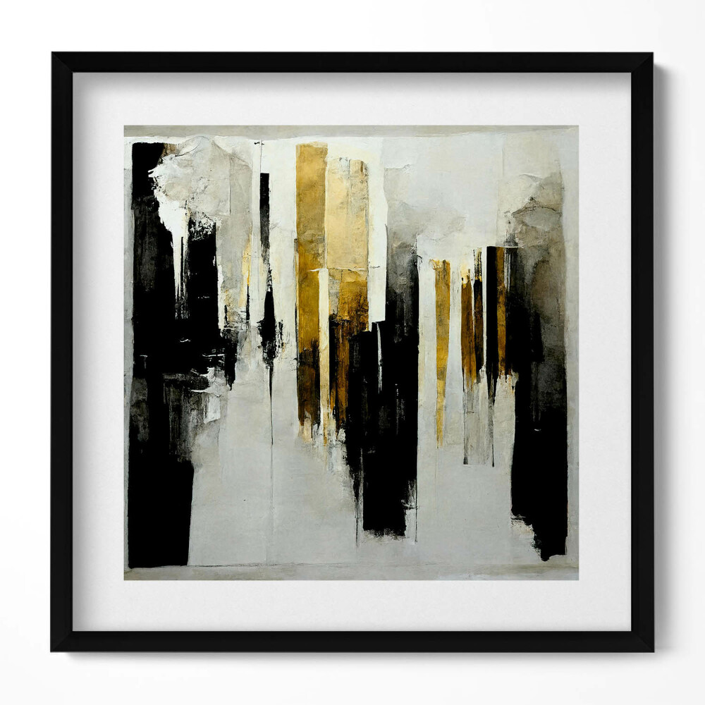 Tablou rama unic Artă abstractă cu aur