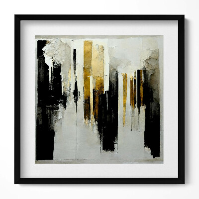 Tablou rama unic Artă abstractă cu aur