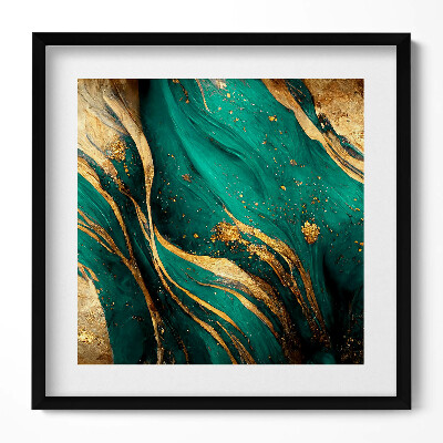 Tablou rama unic Abstracție cu aur