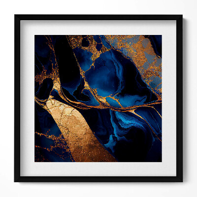 Tablou living cu rama unic Textură abstractă de marmură și aur