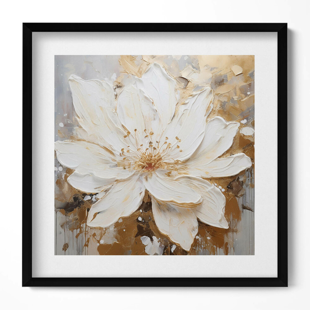 Tablou rama unic Floare pictată delicat