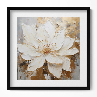 Tablou rama unic Floare pictată delicat