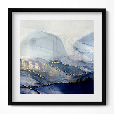 Tablou living cu rama unic Abstracție cu aur