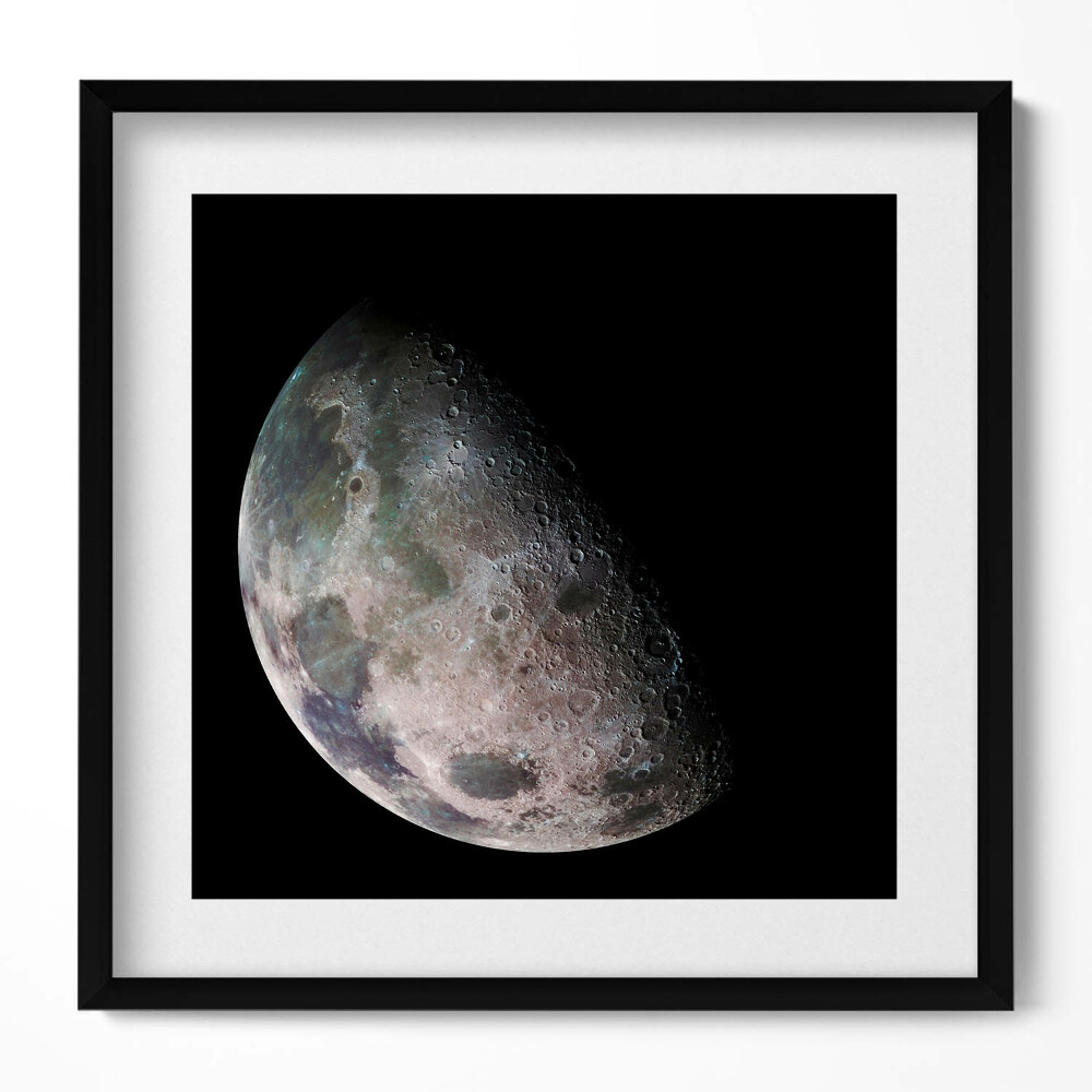 Tablou living cu rama unic Luna pe cerul negru