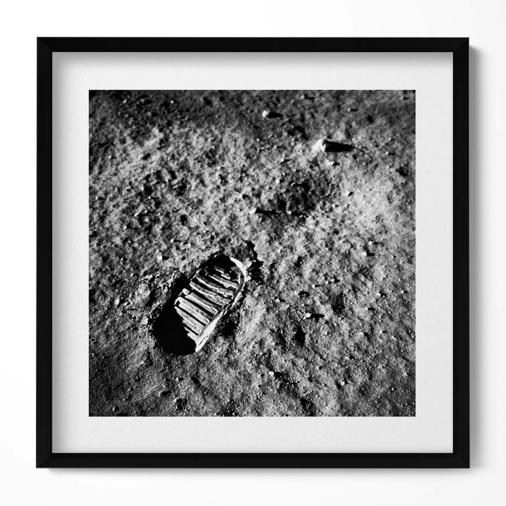 Tablou living cu rama unic Primul pas pe Lună Fotografie NASA