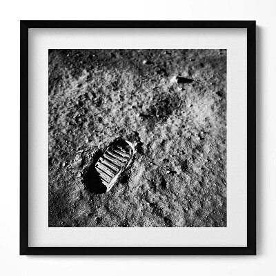 Tablou living cu rama unic Primul pas pe Lună Fotografie NASA